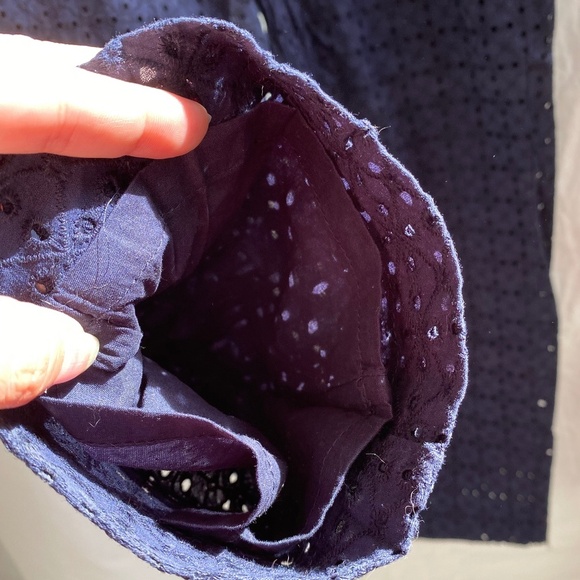 Merona Pants - Navy - Floral Eyelet Lace - Crop Ankle - Women/Juniors - Size: 14 - Picture 5 of 14